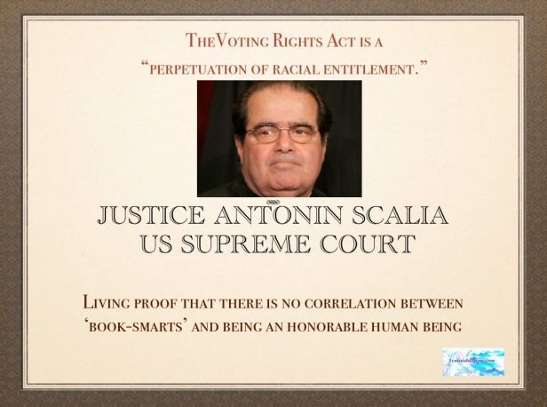 Antonin Scalia on the Voting Rights Act  
