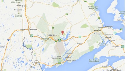 The internment camp was located due east of Fredericton