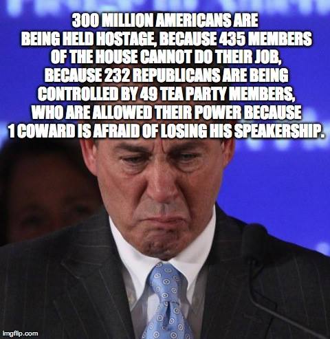 The Government Shut-Down Is All About One Man Afraid of Losing His Job