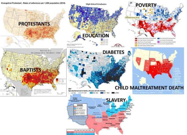 Notice Any Consistant Variables in These Fact Maps of the U.S.?