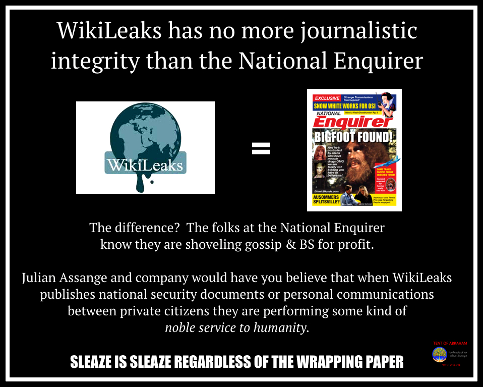 What’s the difference between WikiLeaks & the National Enquirer? – Tent ...